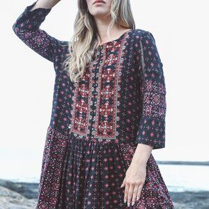 Anthropologie Boho Mini Dress